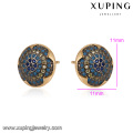 93068 xuping moda 18 k oro color stud damas incrustaciones pendiente de aro de piedra